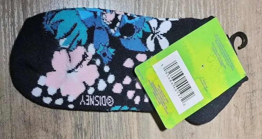 Lilo & Stitch Disney No Show crew Socks Size 4-10 Hawaiian New